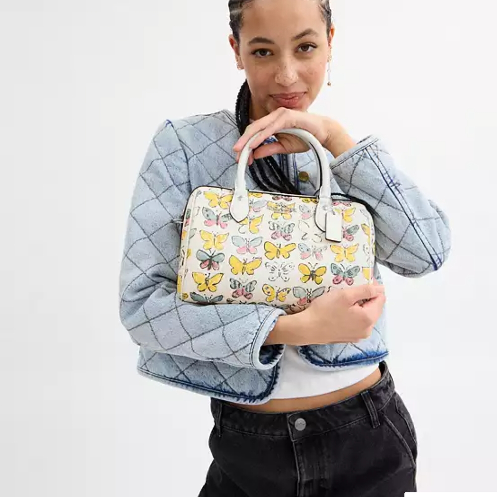 Coach Rowan Butterflies Print Satchel